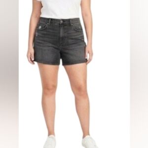 OldNavy Women' SZ-18 Straight Denim Shorts Black HighRise 5"Inseam Modern90s